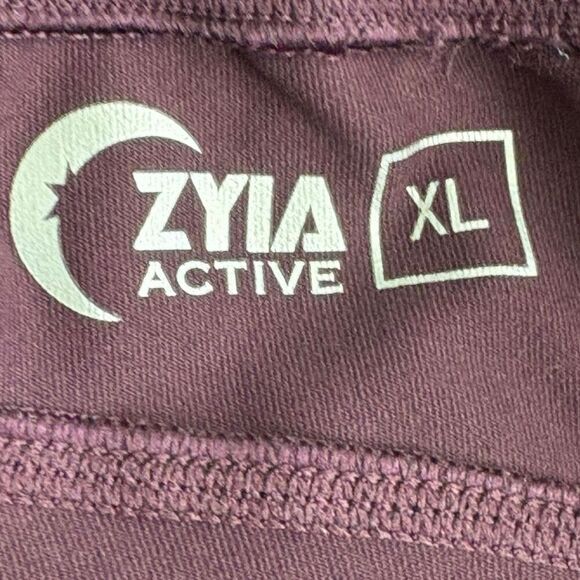 Zyia Active Ascend Joggers XL Burgundy High Rise Athleisure Drawstring - Picture 5 of 5